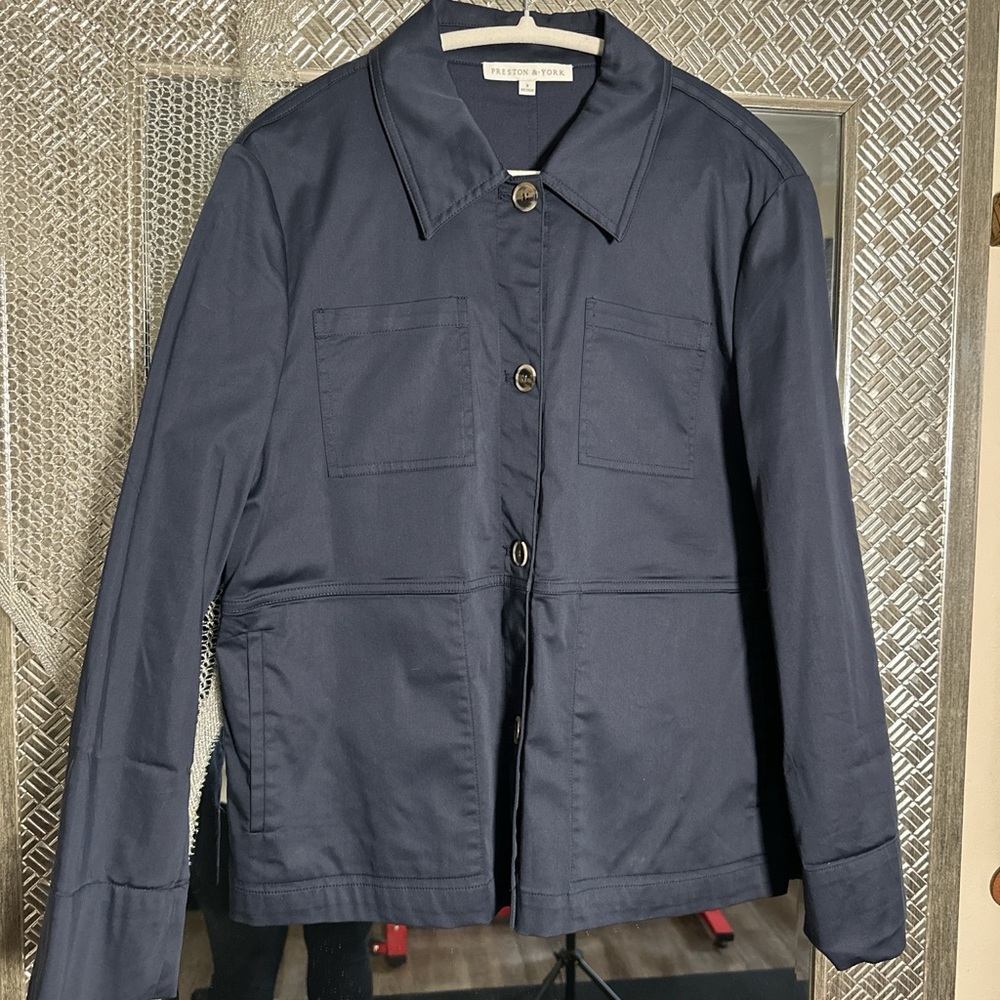 Preston and York navy blue potters jacket
